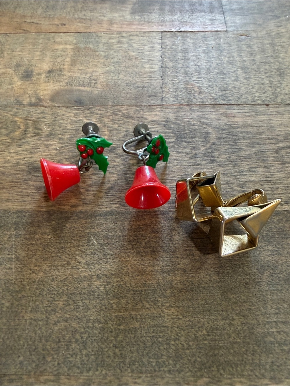 Antique Clip-On Earrings- 2 pair